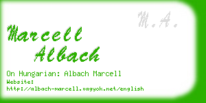 marcell albach business card